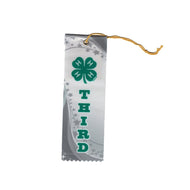 2” x 6” Third Place White Award Ribbon - Shop 4-H