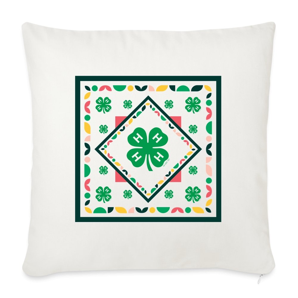 4-H Clover Tile with Border Throw Pillow Cover 18” x 18” - Shop 4-H