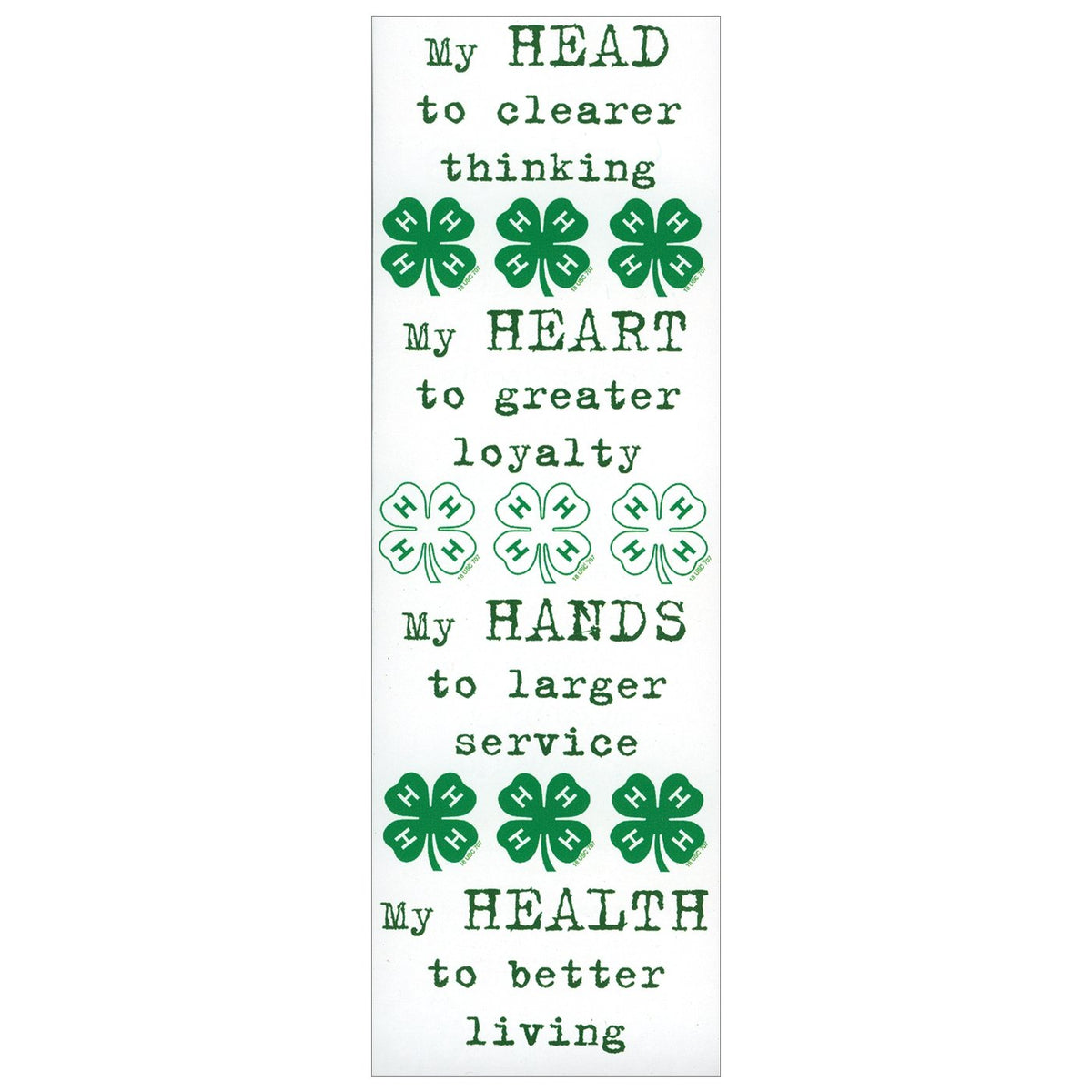 4-H Pledge Bookmark - Shop 4-H