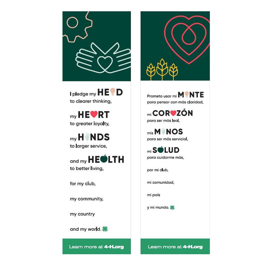 4-H Pledge Bookmark English/Spanish - Shop 4-H