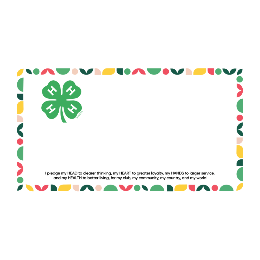 4-H Stall Plate with Colorful Border - Shop 4-H