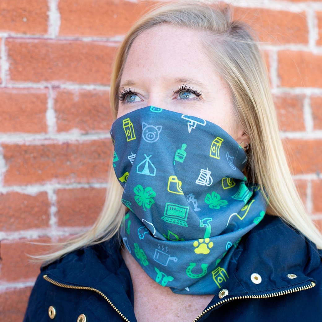 Clover Emblem Convertible Head & Neckwear Buff - Shop 4-H