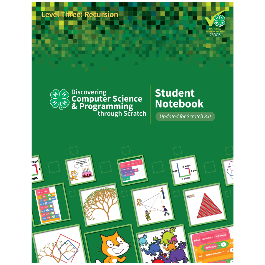 Discovering Computer Science & Programming through Scratch Level 3 Student Notebook - Shop 4-H