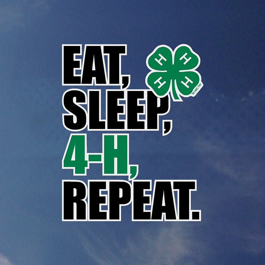 Eat, Sleep, 4-H, Repeat Decal - Shop 4-H