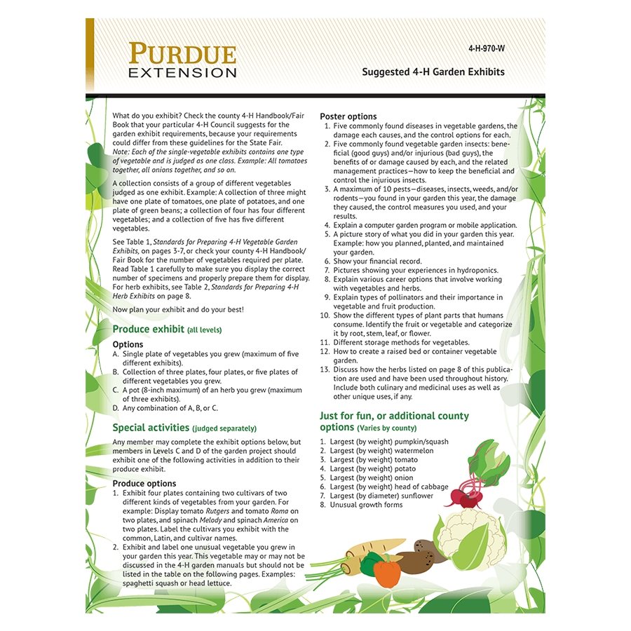 Gardening: Exhibit Guide - Shop 4-H