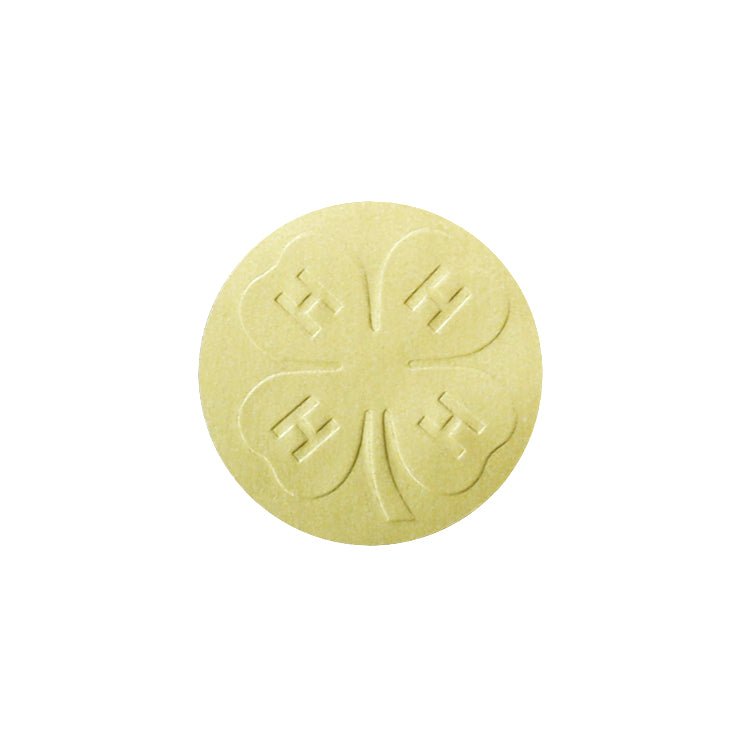 Gold Emblem Stickers (100 per roll) - Shop 4-H