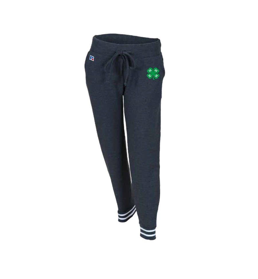 Ladies Black Heather Clover Jogger - Shop 4-H
