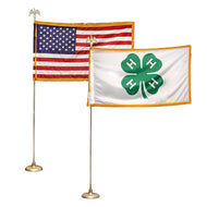 Mounted 3' x 5' 4-H & USA Flag Set - Shop 4-H