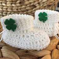 Sweet Feet Baby Boy White Knit Booties - Shop 4-H