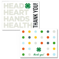 Thank You Card Pack Dots & Clovers Set - Shop 4-H